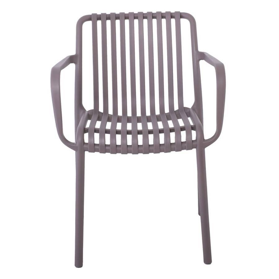 MODA Πολυθρόνα-Pro Στοιβαζόμενη, PP-UV Protection Απόχρωση Mocha Ε-00024290 Ε3800,3