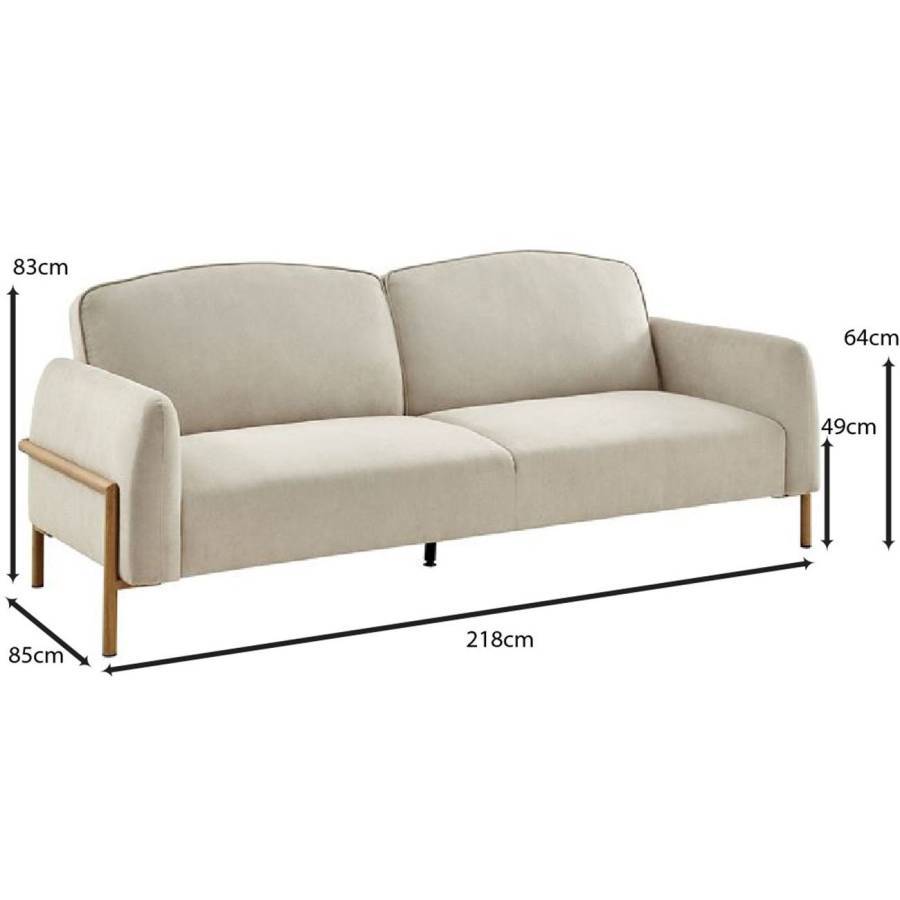 MOLINO Καναπές - Κρεβάτι Σαλονιού - Καθιστικού, Ύφασμα Μπεζ Ε-00024937 Ε9415,2