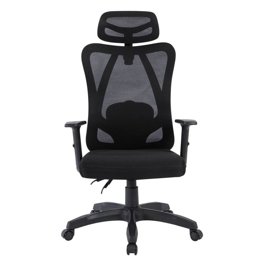 BF3750 Πολυθρόνα Γραφείου Διευθυντή, Mesh Μαύρο, Μπράτσα up-down Ε-00025703 ΕΟ613,1