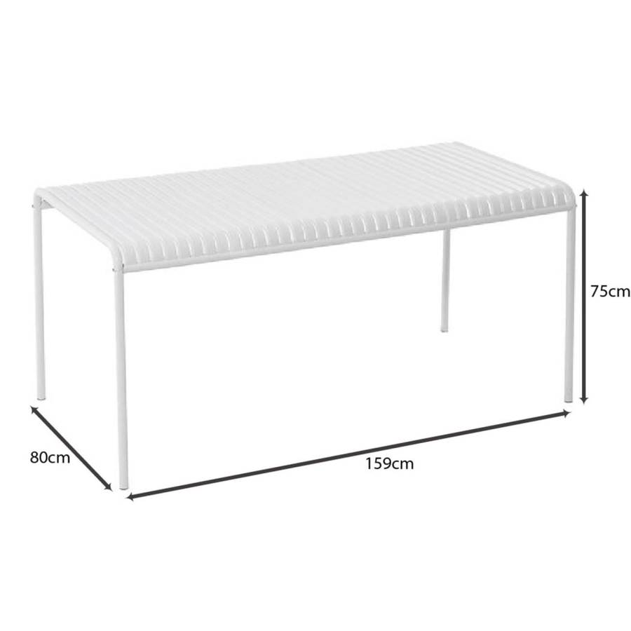 MODIAL Τραπέζι Μέταλλο Βαφή Άσπρο Ε-00025990 Ε5491,1