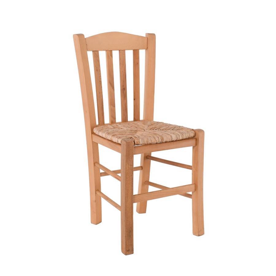 CASA Καρέκλα Οξιά Βαφή Εμποτισμού Φυσικό, Κάθισμα Ψάθα Ρ-00026684 Ρ966,Ε1