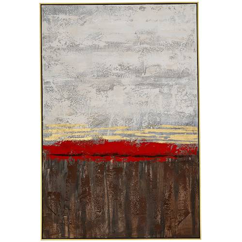 ΠΙΝΑΚΑΣ 102Χ152 ΕΚ ΑΦΗΜΗΡΕΝΟ ΘΕΜΑ ΕΛΑΙΟΓΡΑΦΙΑ ΣΕ ΚΑΜΒΑ ΜΕ ΚΟΡΝΙΖΑ