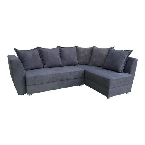 ΚΑΝΑΠΕΣ ΓΩΝΙΑ Fylliana VITA ΣΚΟΥΡΟ ΓΚΡΙ ΧΡΩΜΑ 255x176x90εκ