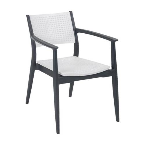 ΚΑΡΕΚΛΑ ΕΞΟΧΗΣ Fylliana Best ΜΑΥΡΟ ΜΕ ΛΕΥΚΟ ΧΡΩΜΑ 57,5x55x80εκ