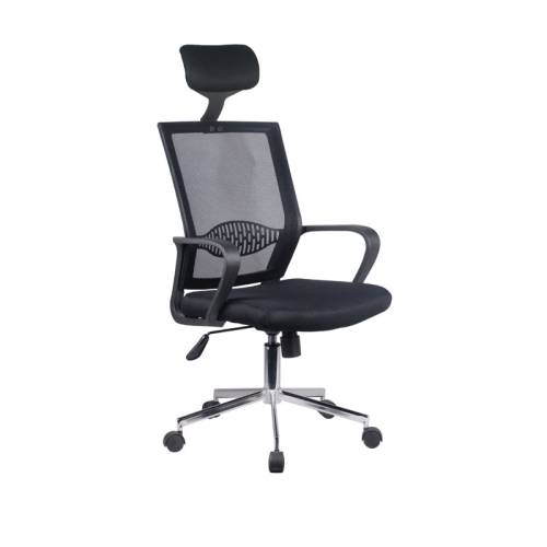 ΚΑΡΕΚΛΑ ΓΡΑΦΕΙΟΥ Fylliana 5628 ΜΑΥΡΟ ΚΑΘΙΣΜΑ-ΜΑΥΡΗ ΠΛΑΤΗ 58*61*116/126 x.f