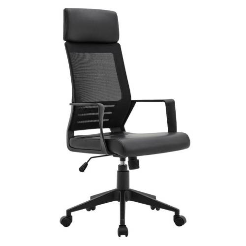 ΚΑΡΕΚΛΑ ΓΡΑΦΕΙΟΥ ΔΙΕΥΘΥΝΤΗ Fylliana W-19 ΜΑΥΡΟ ΤΕΧΝΟΔΕΡΜΑ 60*62*128εκ x.f