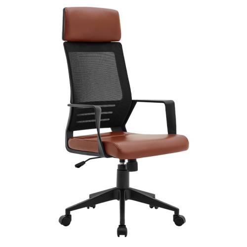 ΚΑΡΕΚΛΑ ΓΡΑΦΕΙΟΥ ΔΙΕΥΘΥΝΤΗ Fylliana W-19 ΚΑΦΕ ΤΕΧΝΟΔΕΡΜΑ 60*62*128εκ x.f