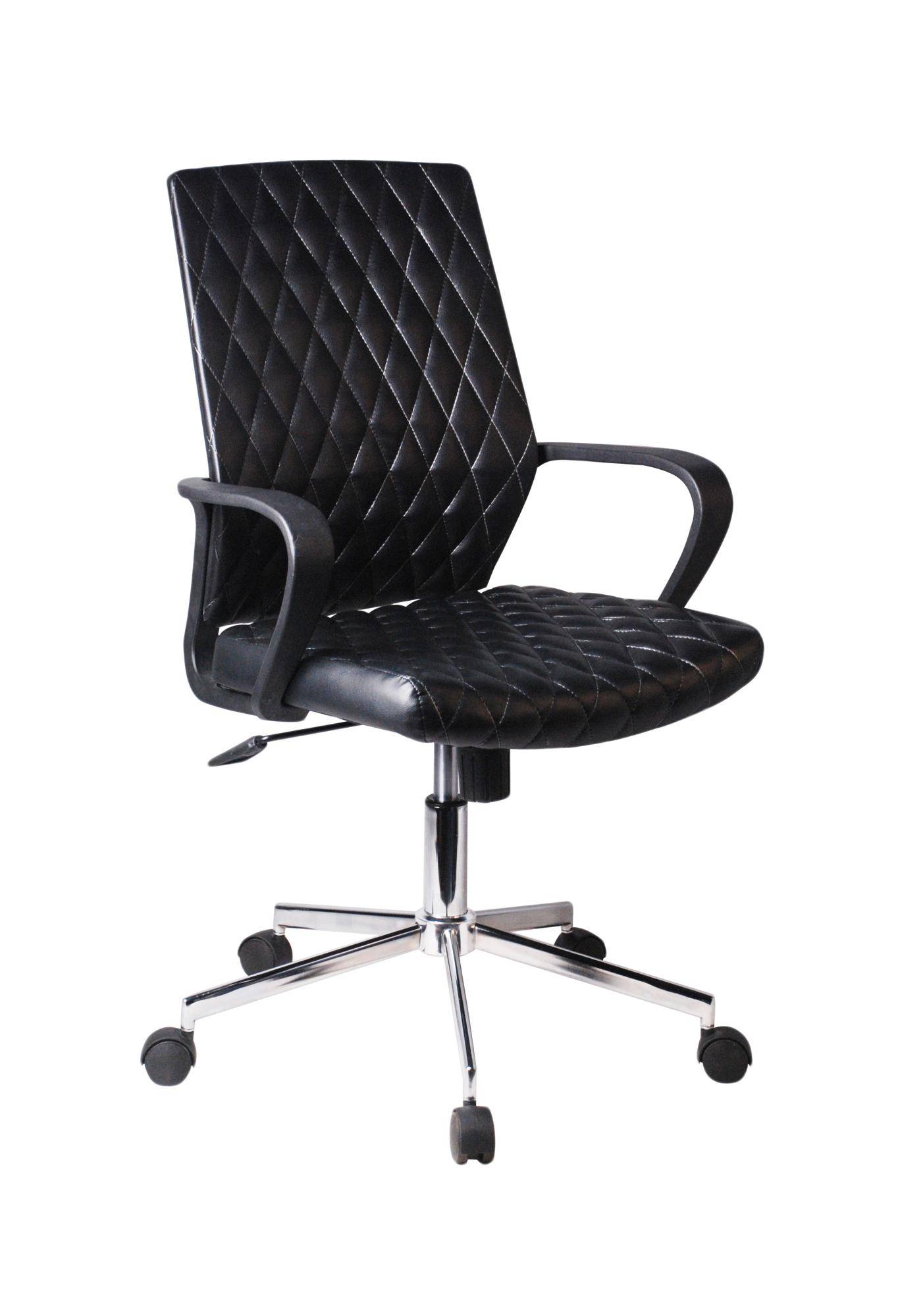 ΚΑΡΕΚΛΑ ΓΡΑΦΕΙΟΥ Fylliana 5568 ΜΑΥΡΟ ΤΕΧΝΟΔΕΡΜΑ 59*61*95/105