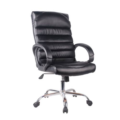 ΚΑΡΕΚΛΑ ΓΡΑΦΕΙΟΥ Fylliana ΜΑΥΡΗ ΔΕΡΜΑΤΙΝΗ 6320 60*70.5*100.5/113.5 x.f