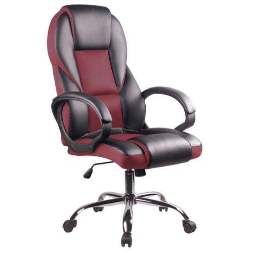 ΚΑΡΕΚΛΑ ΓΡΑΦΕΙΟΥ ΜΑΥΡΗ ΔΕΡΜΑΤΙΝΗ/ΜΠΟΡΝΤΟ ΥΦ 6402 61*70*111/120