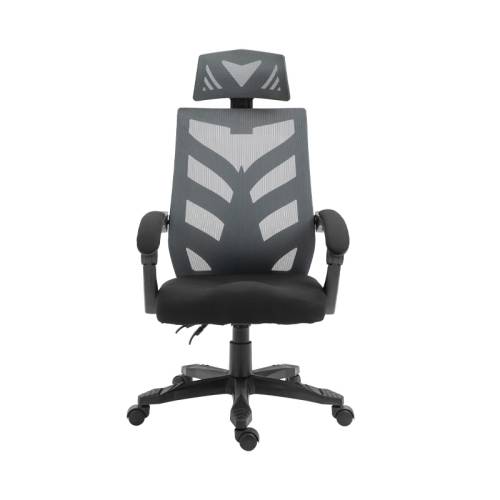 ΚΑΡΕΚΛΑ ΓΡΑΦΕΙΟΥ Fylliana W-09 ΓΚΡΙ ΠΛΑΤΗ-ΜΑΥΡΟ ΚΑΘΙΣΜΑ 60*60*114 BF