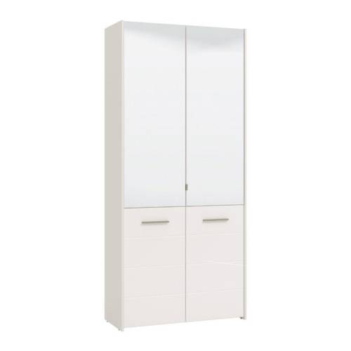 ΠΑΠΟΥΤΣΟΘΗΚΗ ΜΕ ΚΑΘΡΕΦΤΗ MENORCA 2K 2OG ΛΕΥΚΟ HIGH GLOSS 89.5*37.5*199εκ