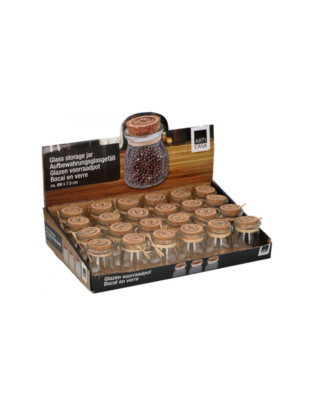 Βαζάκι γυαλ.με φελό 6Χ7,5