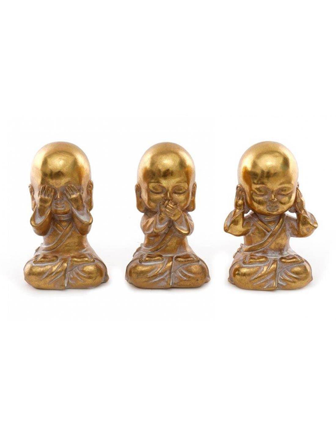 Βούδας κεραμ.μωρό χρυσός 15εκ. σ/3 see/hear/say