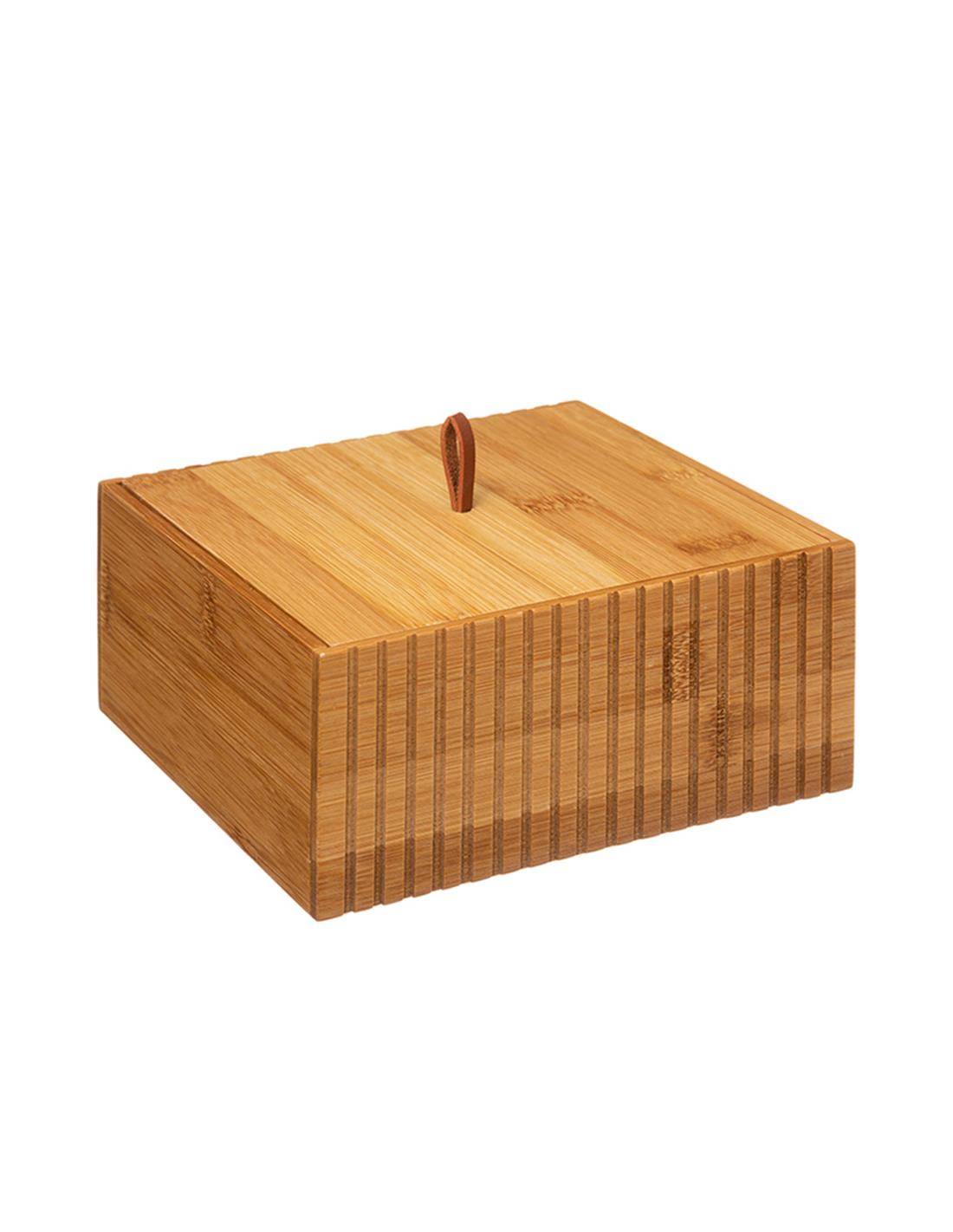 Δοχείο με καπάκι bamboo 15X15X7