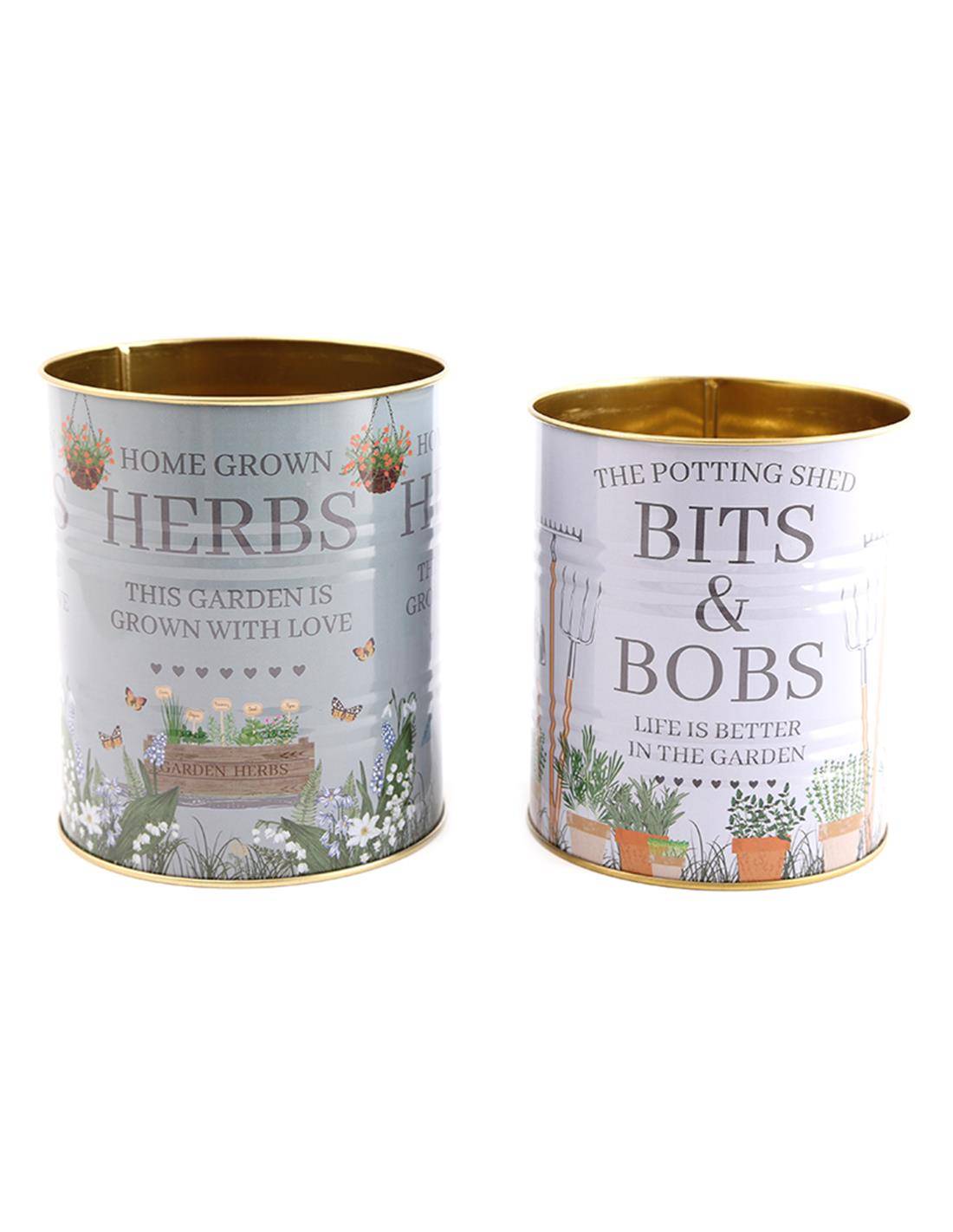 Δοχείο μεταλ.σχ.herbs σετ 2