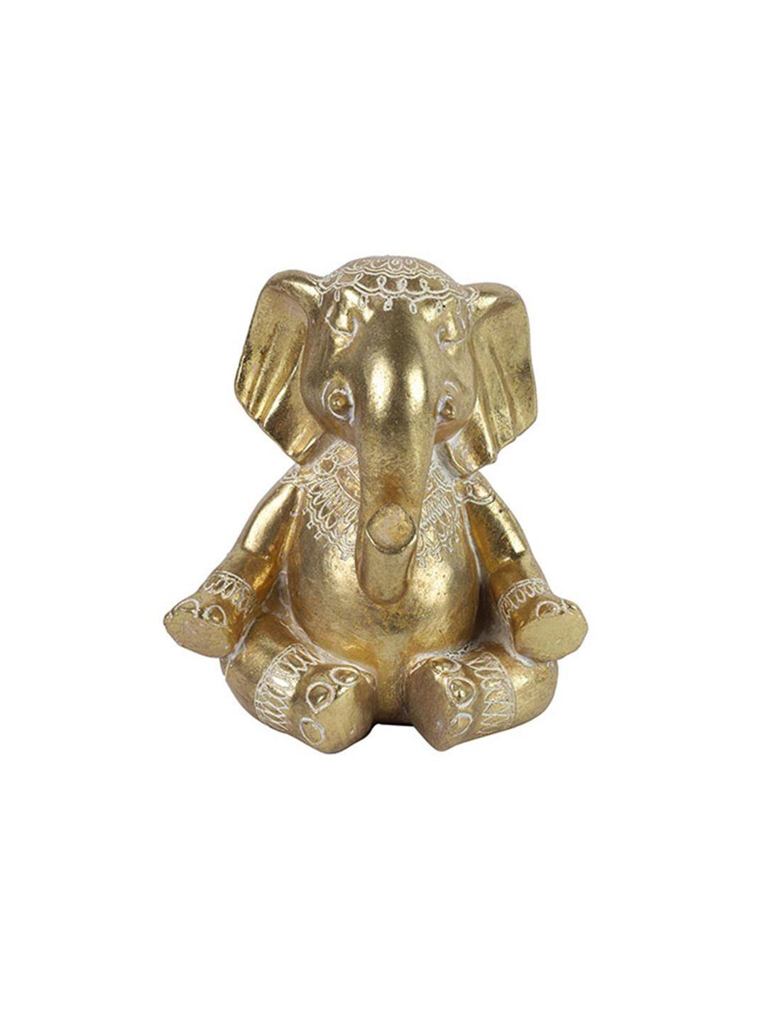 Ελέφαντας κεραμ.χρυσός 14εκ.