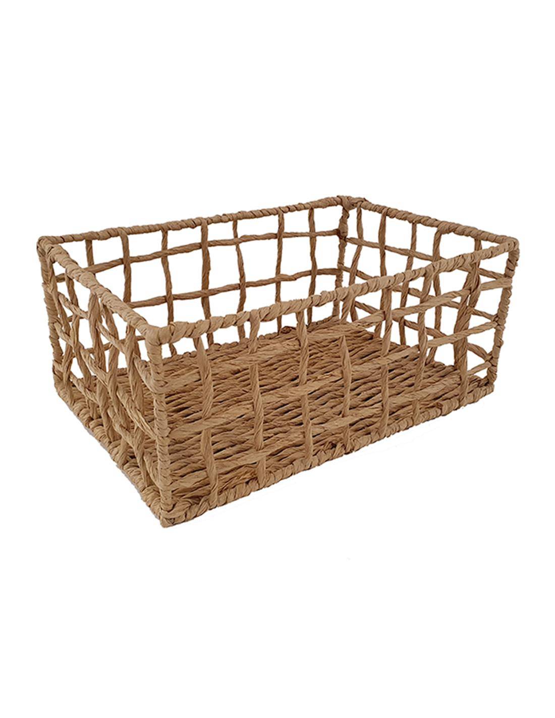 Καλάθι φυσικό raffia rope 28.5x18.5x11.5