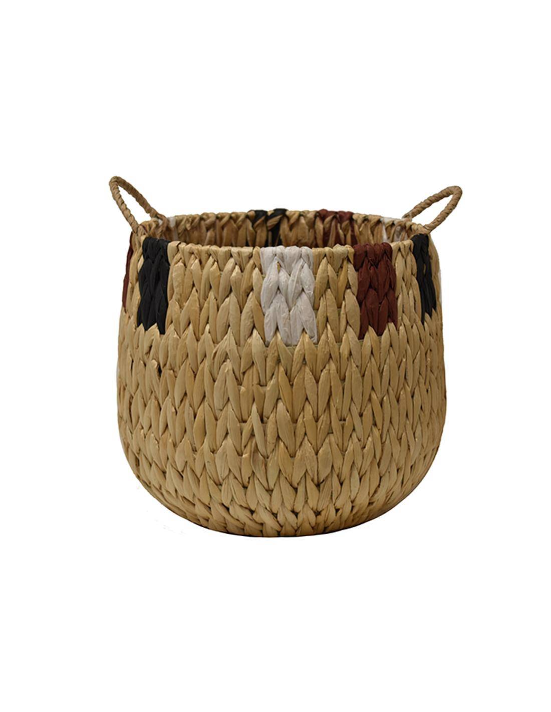 Καλάθι κασπώ ψάθινο stripes 25Χ25