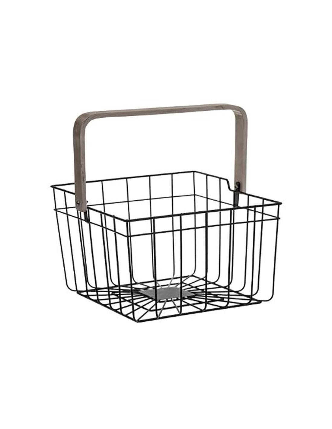 Καλάθι μεταλ.με χέρι 24Χ24Χ18