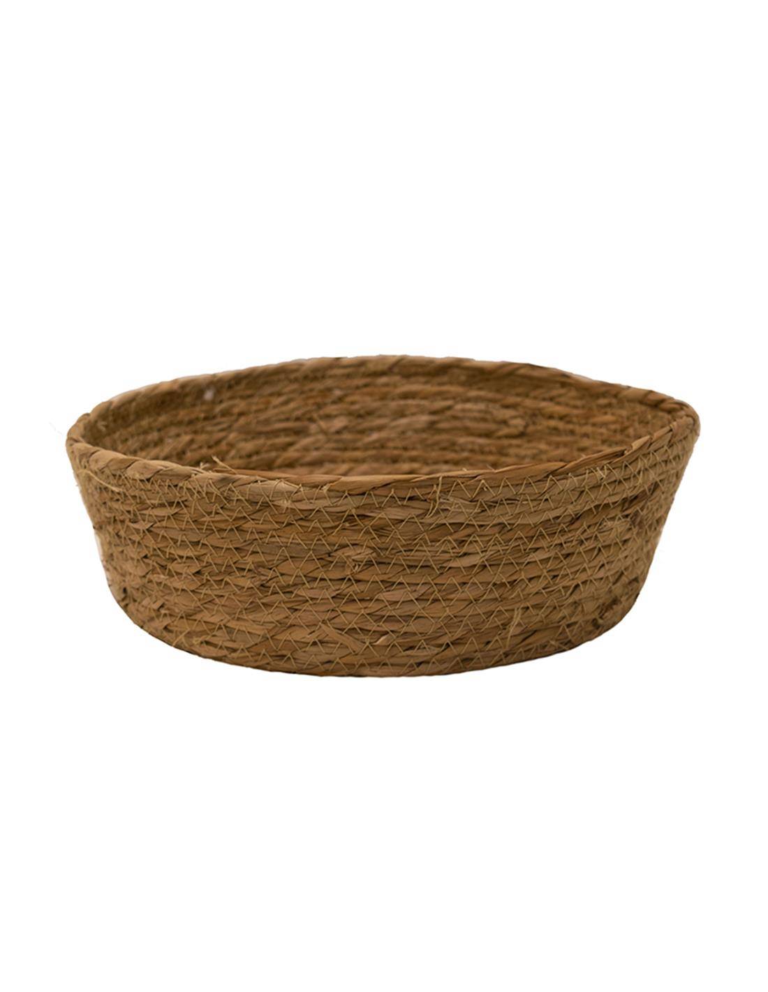 Καλάθι πιατέλα ψάθινη φυσικό χρ. Φ25Χ9