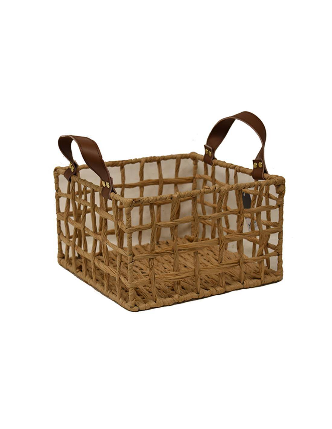 Καλάθι ψάθ.paper φυσικό 25Χ25Χ15