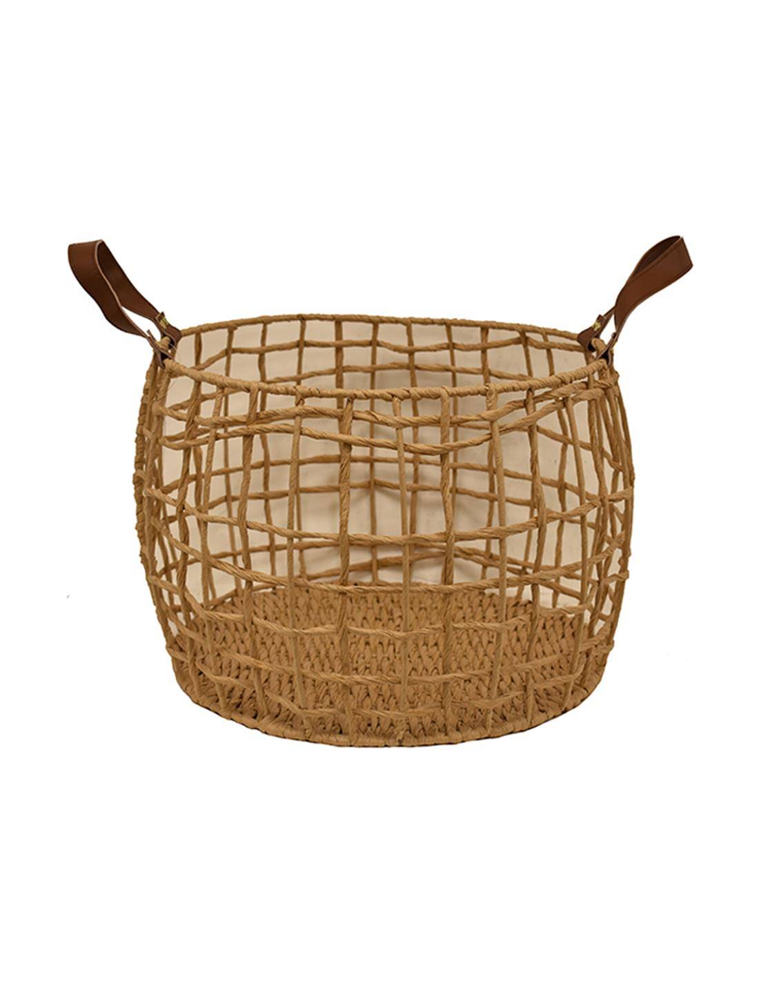 Καλάθι ψάθ.paper φυσικό μπουλ Φ37Χ27