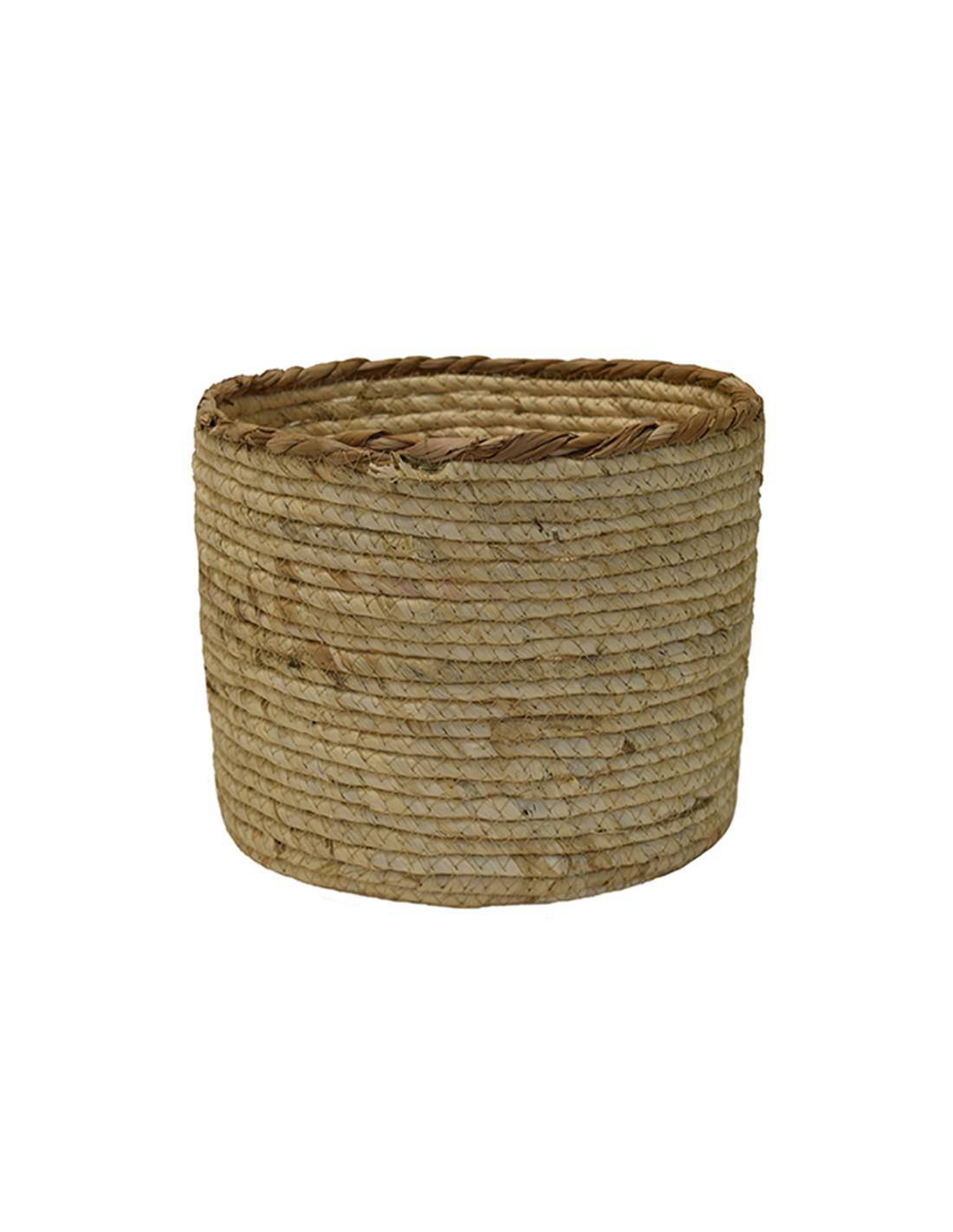 Καλάθι ψάθινο εκρού Φ25Χ20