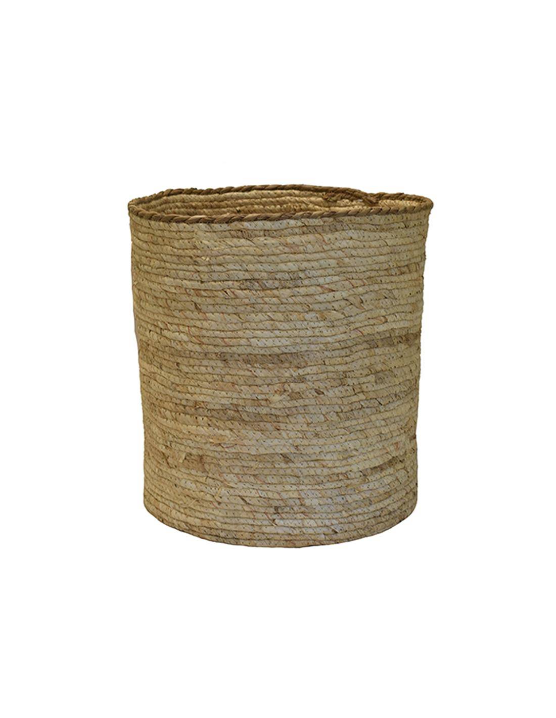 Καλάθι ψάθινο εκρού Φ40Χ43