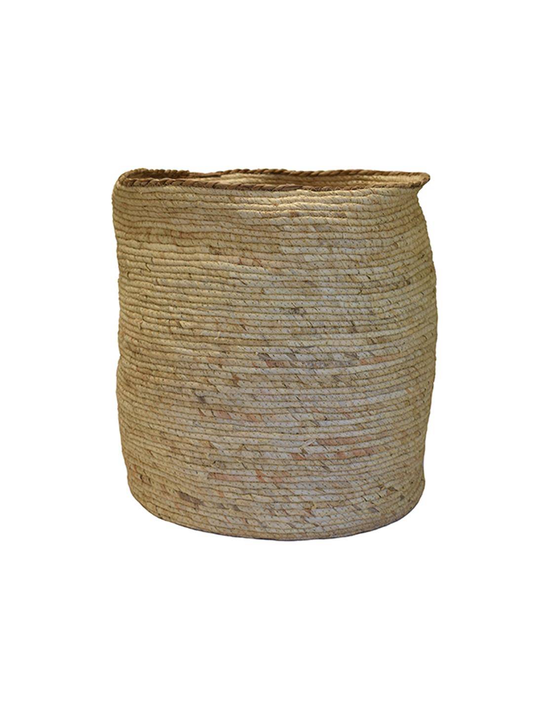 Καλάθι ψάθινο εκρού Φ45Χ48