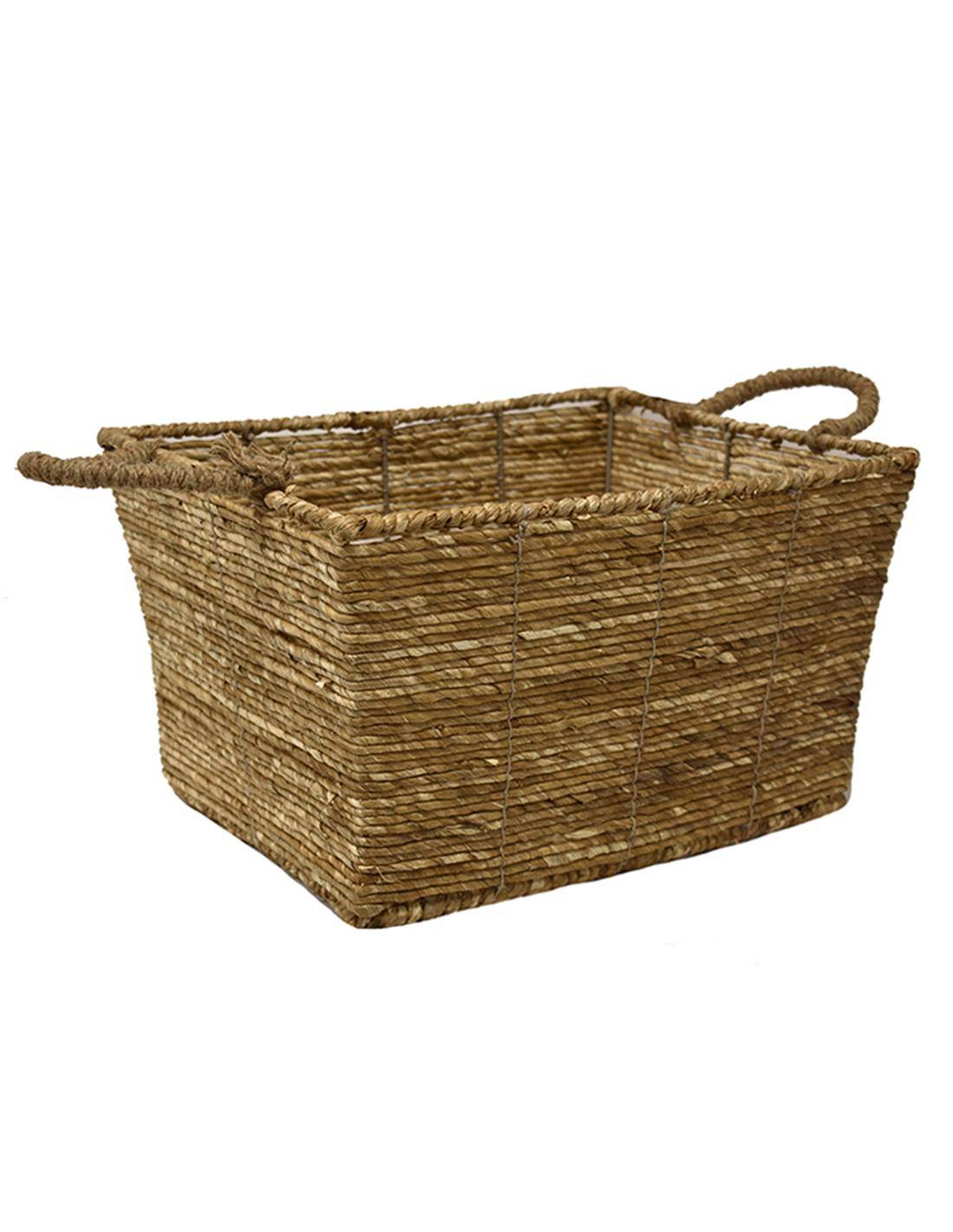 Καλάθι ψάθινο φυσικό 42X32X24