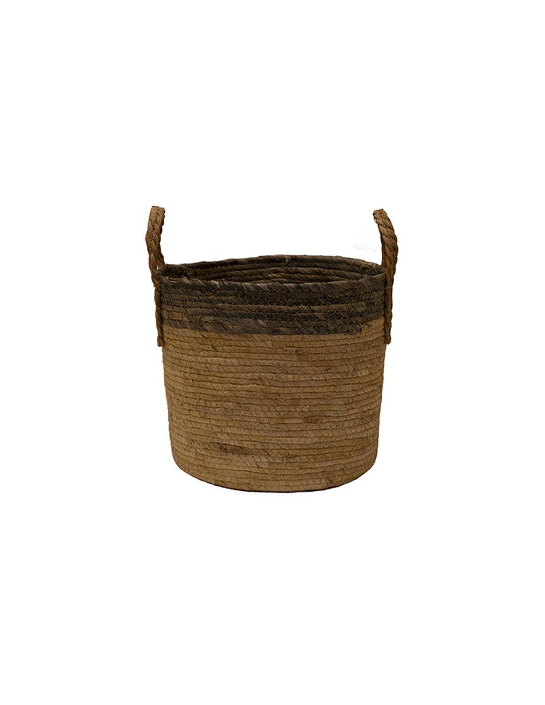 Καλάθι ψάθινο φυσικό Φ25Χ19