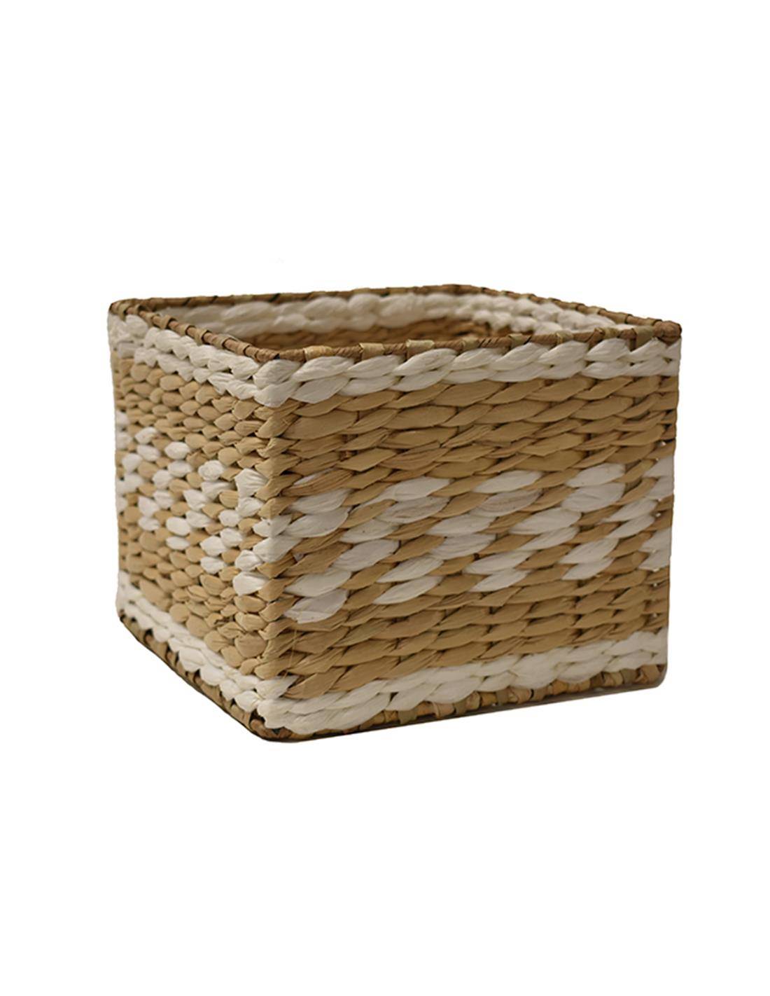 Καλάθι ψάθινο white rush 20Χ20Χ16