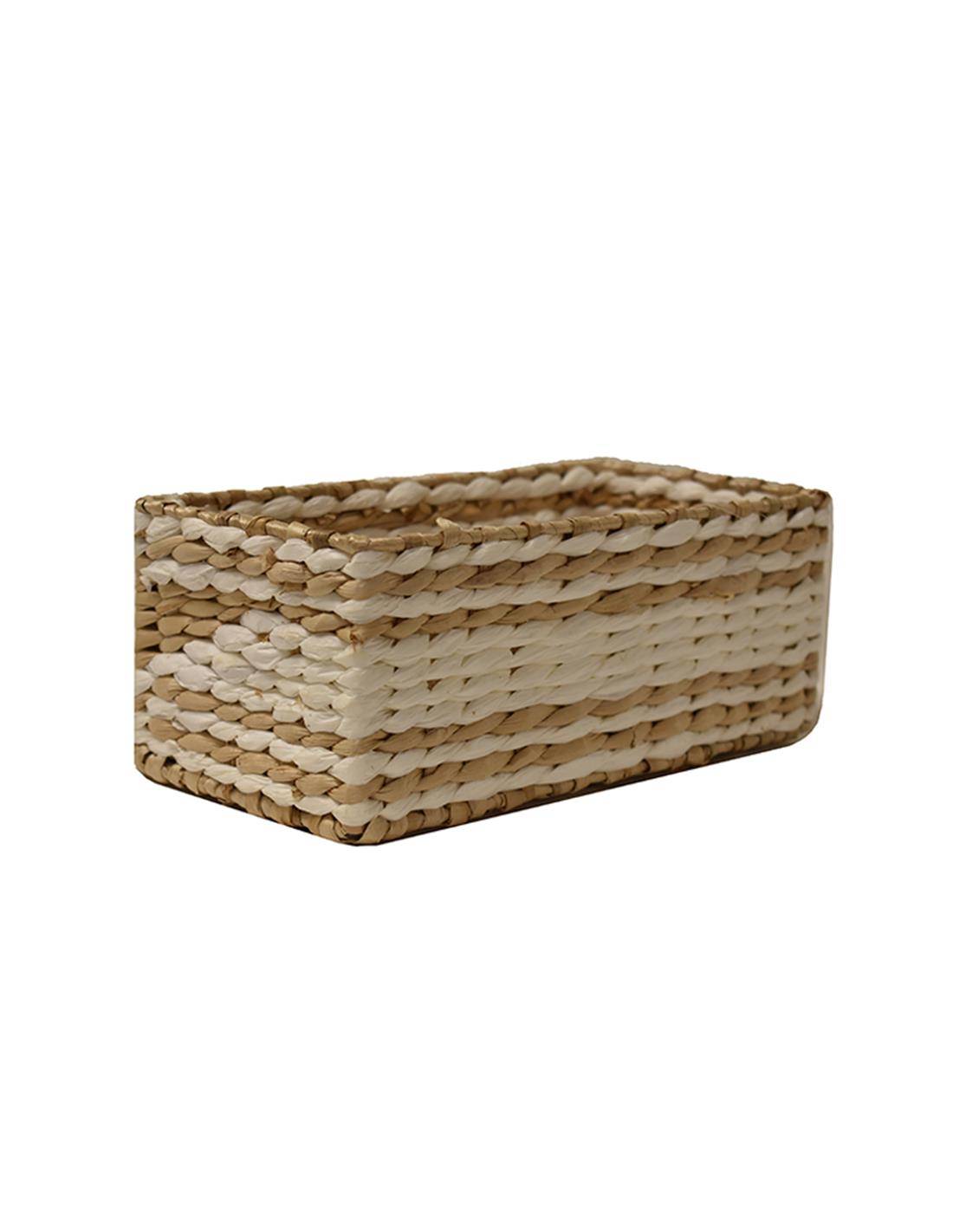 Καλάθι ψάθινο white rush 26X13X10