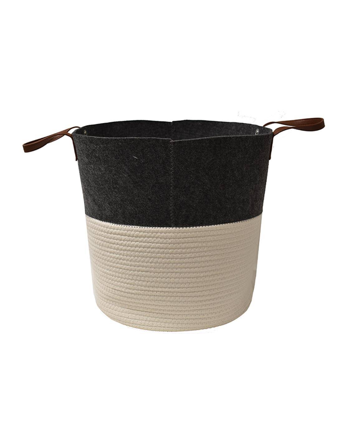 Καλάθι τσόχα με βαμβ.λευκό σχ. 38Χ37