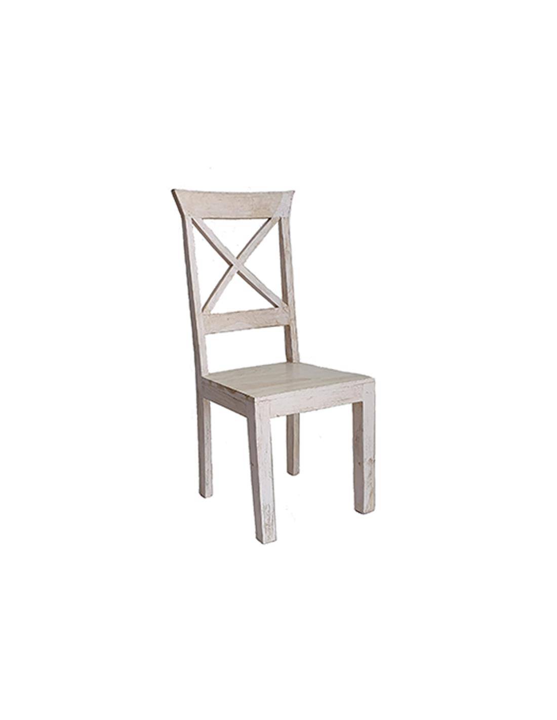 Καρέκλα ξύλο αντίκε μπεζ 45Χ45Χ107εκ.