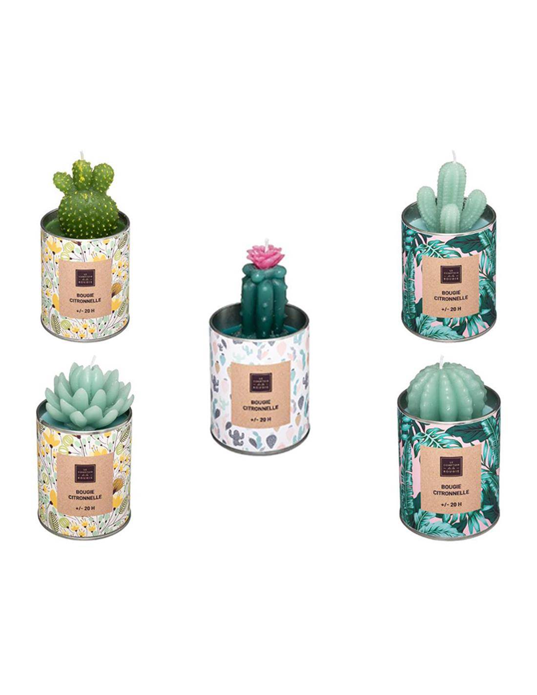 Κασπώ μεταλ.με κερί citronella 5σχ. 7,5X14,5