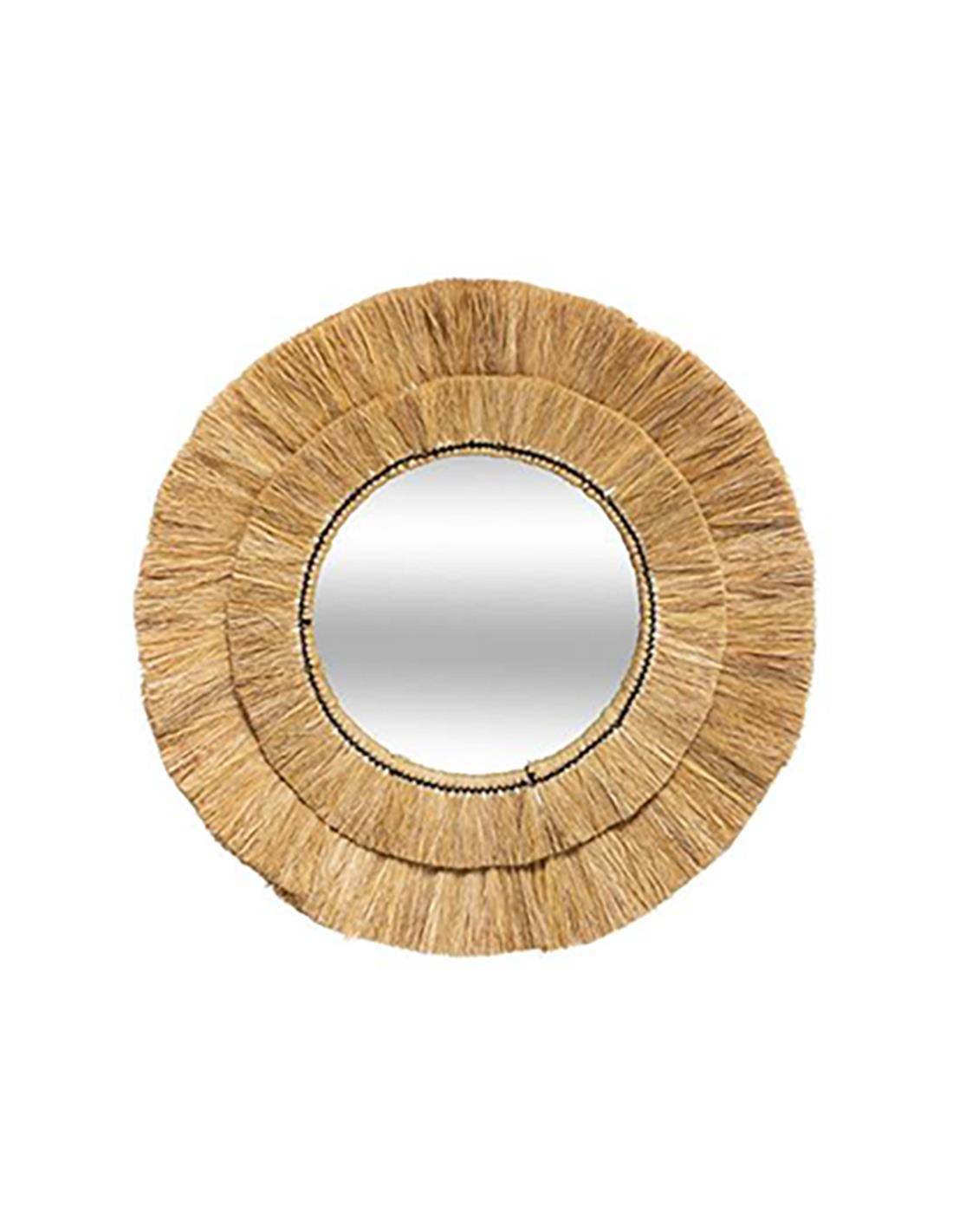 Καθρέπτης raffia Φ60 /30εκ.