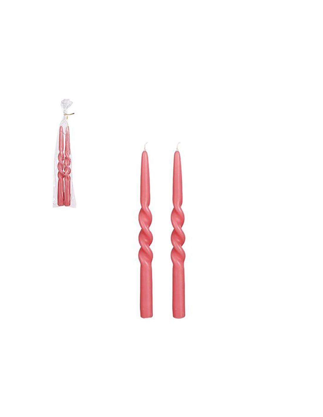 Κερί κηροπηγίου twist κόκκινο 29εκ. σ/2