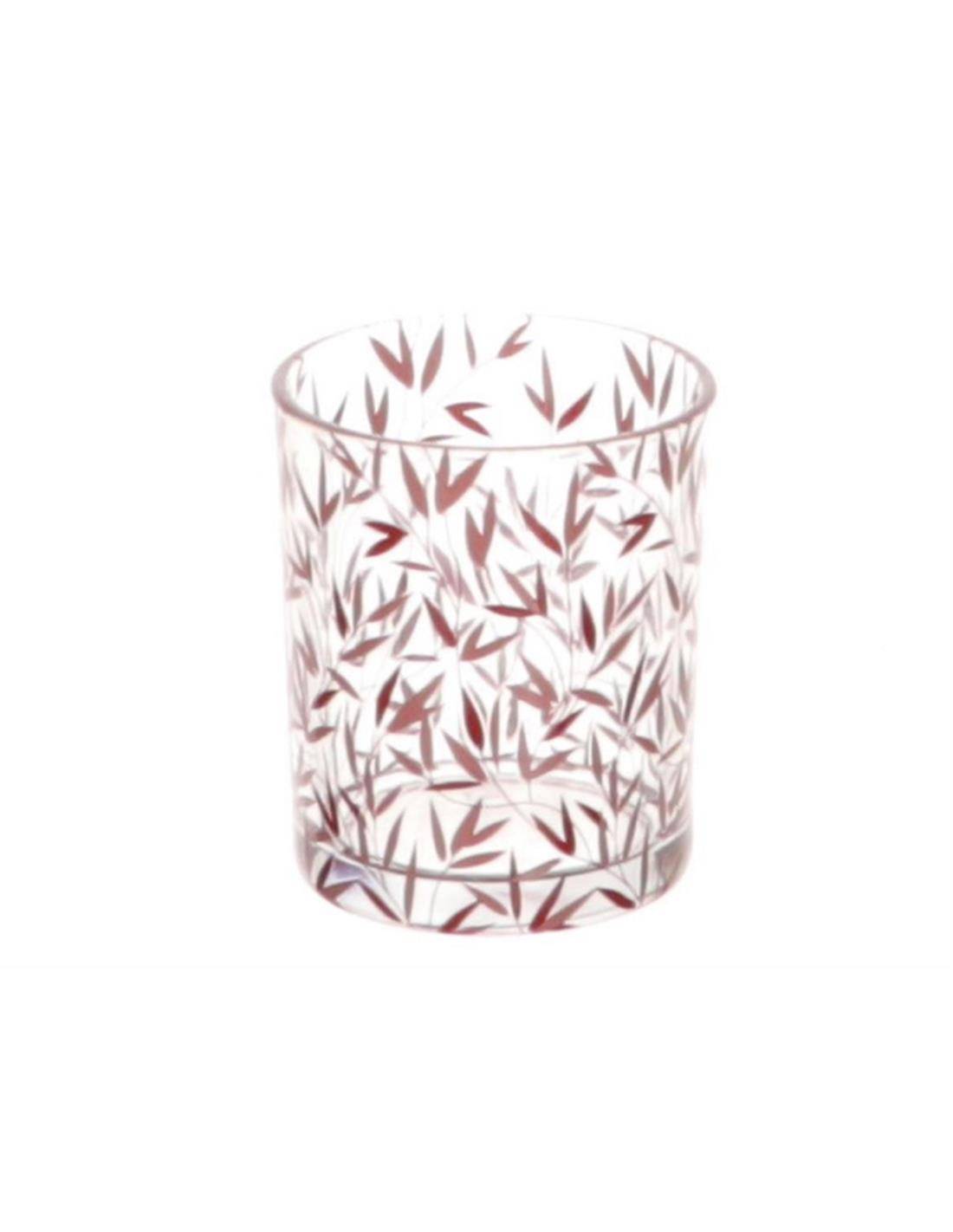 Κηροπήγιο γυαλ.ροζ 10Χ10