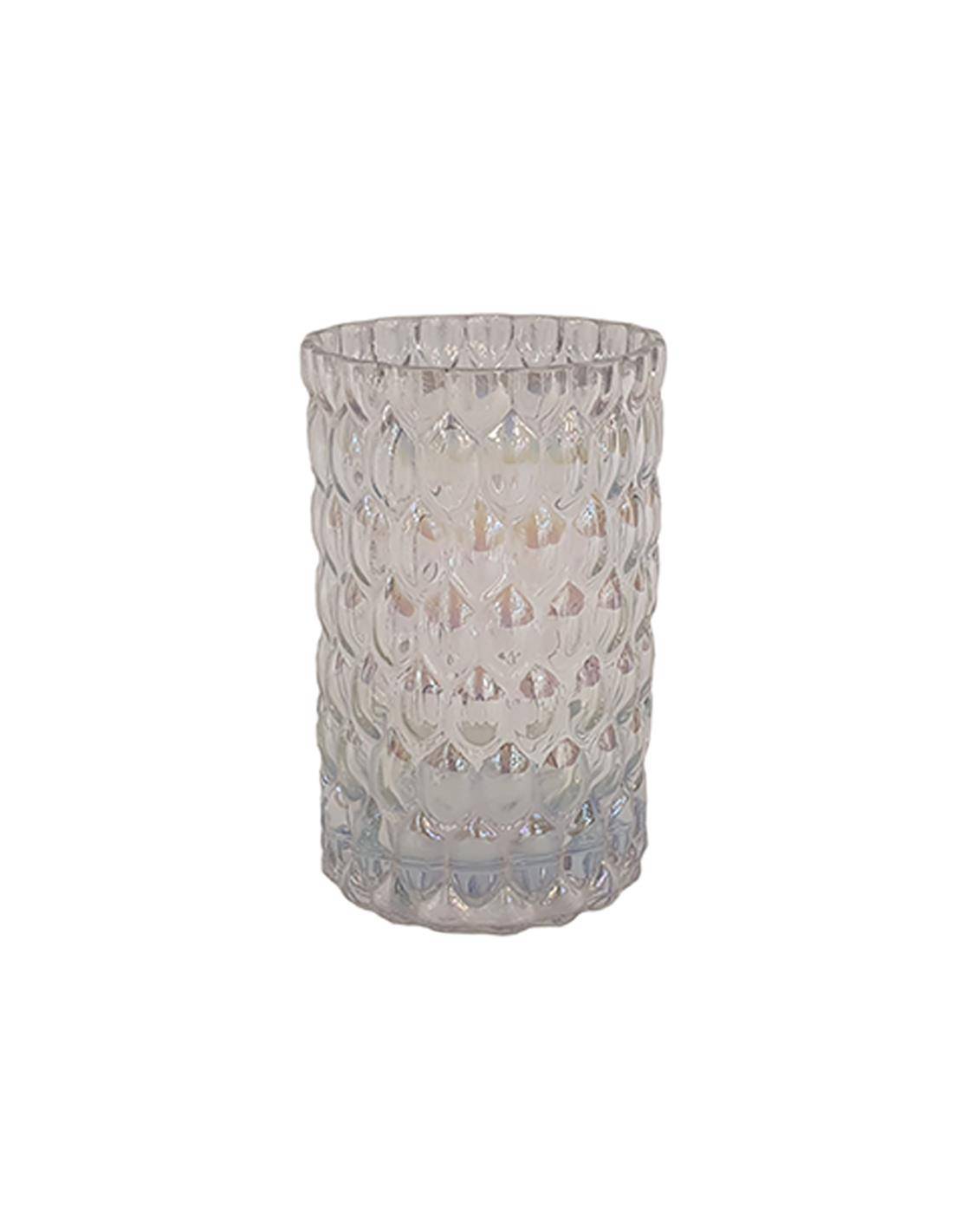 Κηροπήγιο γυαλ.vintage 13Χ20εκ.