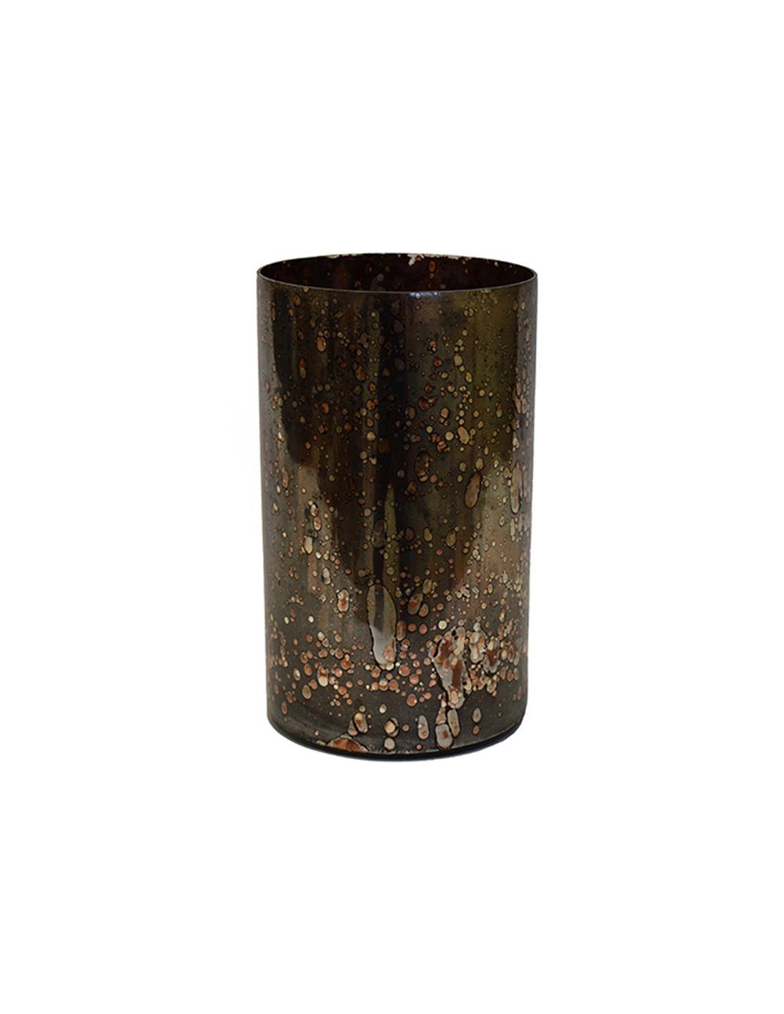 Κηροπήγιο κύλ.gγυαλ.burned brown 15,5X25