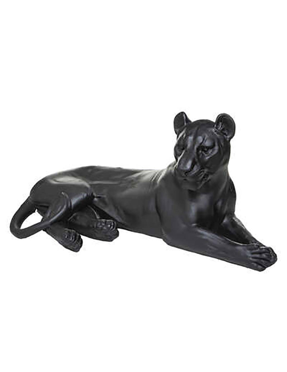 Λεοπάρδαλη κεραμ.μαύρη καθιστή 80Χ39Χ38