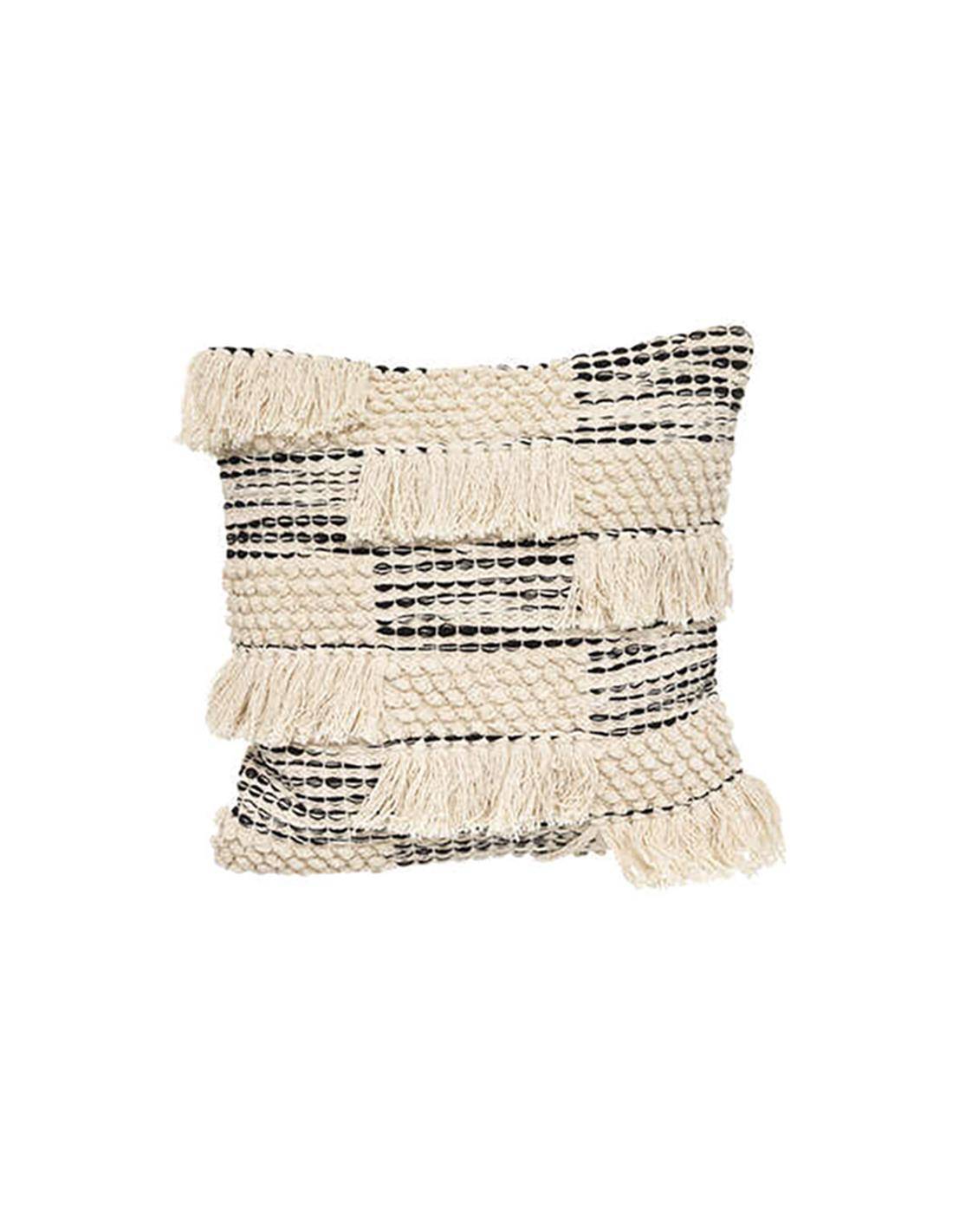 Μαξιλάρι βαμβ, εκρού με κρόσια 45Χ45