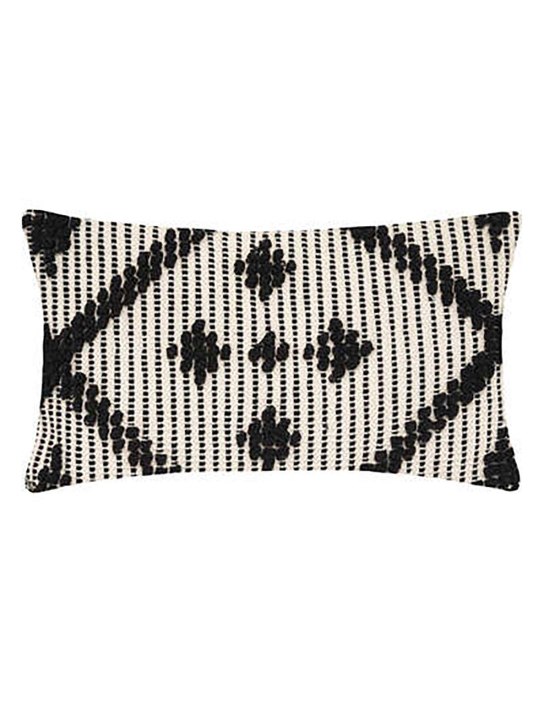 Μαξιλάρι βαμβ.μαυρόασπρο 38Χ58