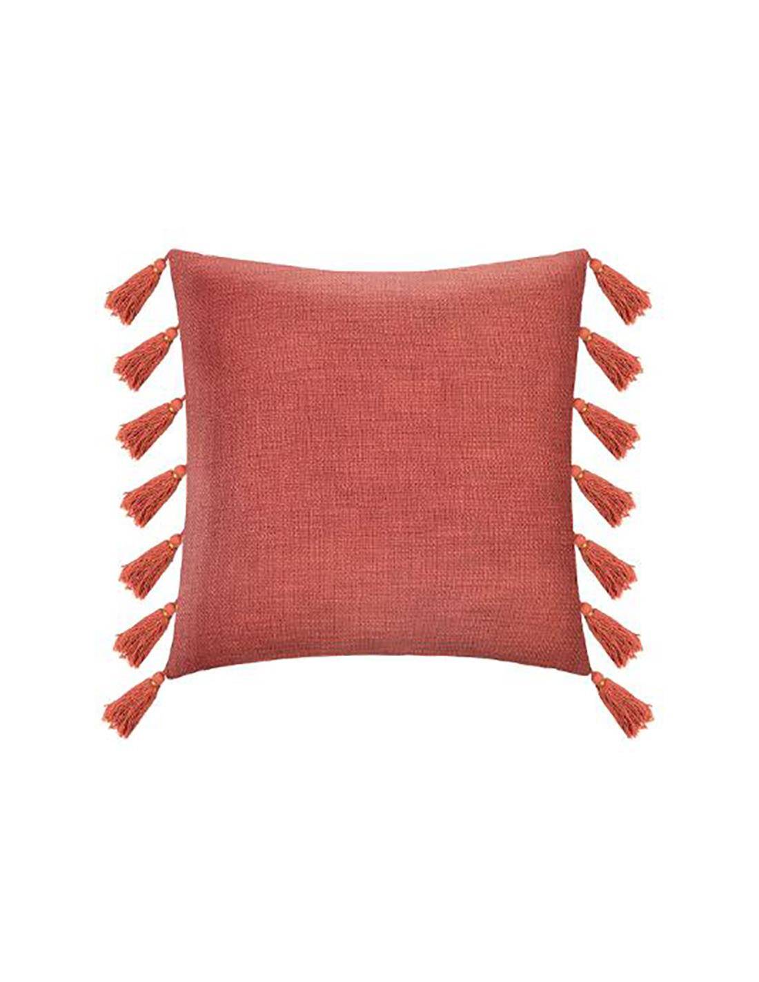 Μαξιλάρι με κρόσια 50Χ50 terracotta