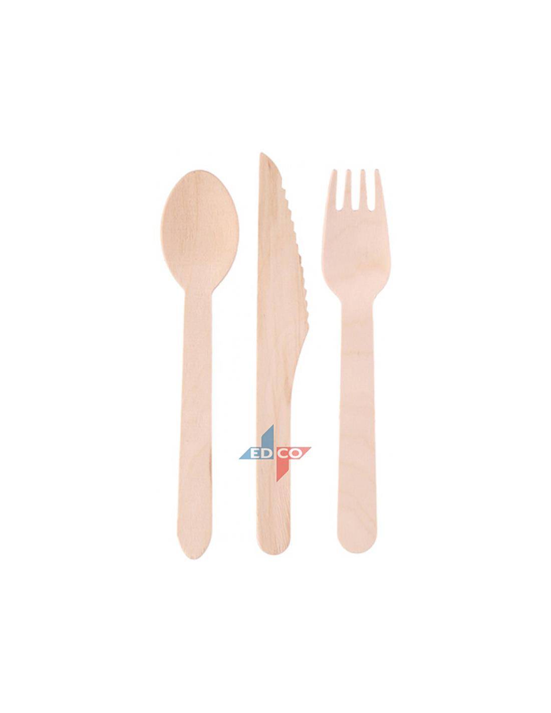 Μαχαιρι πηρούνιι κουτάλι ξύλινο s/3