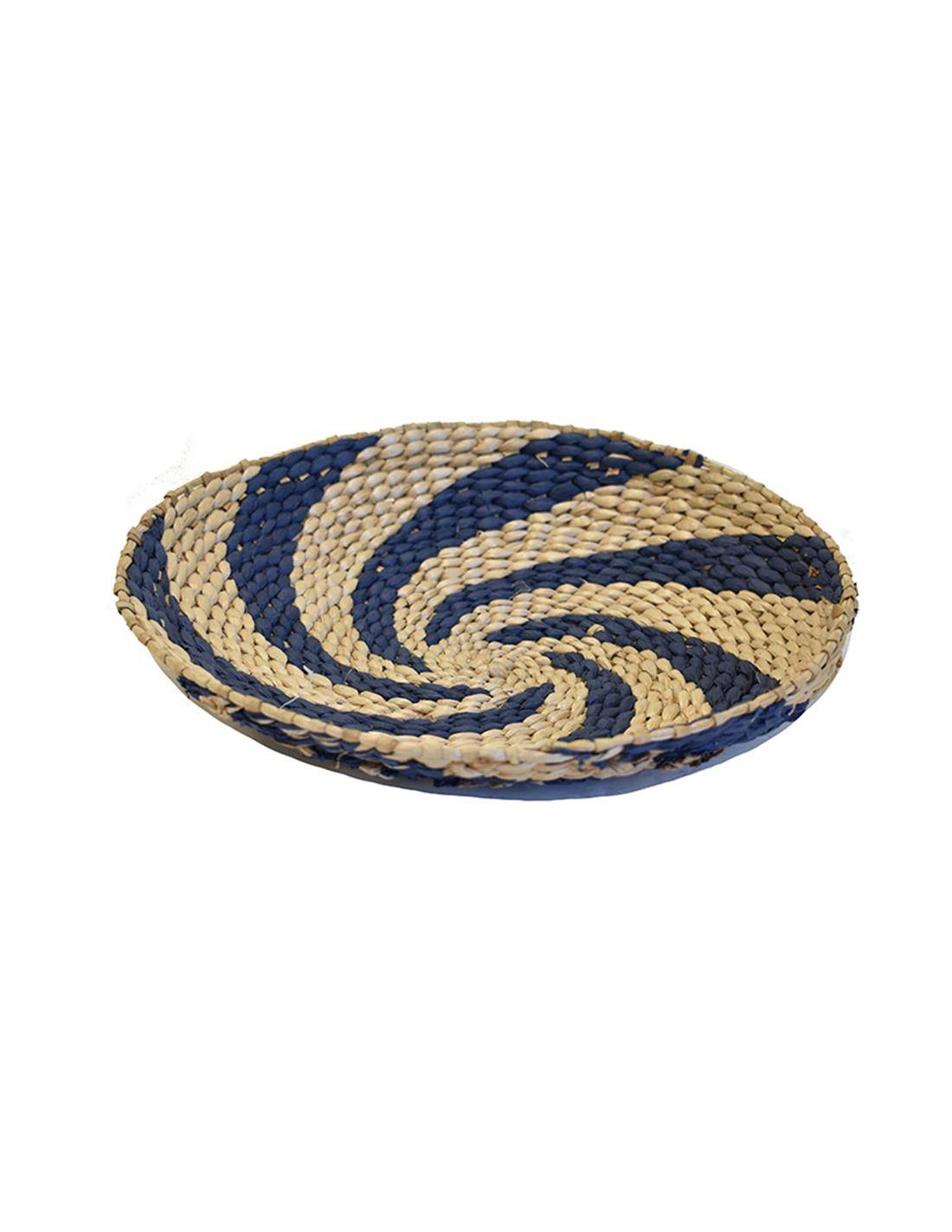 Πιατέλα ψάθινη blue rush Φ30εκ.