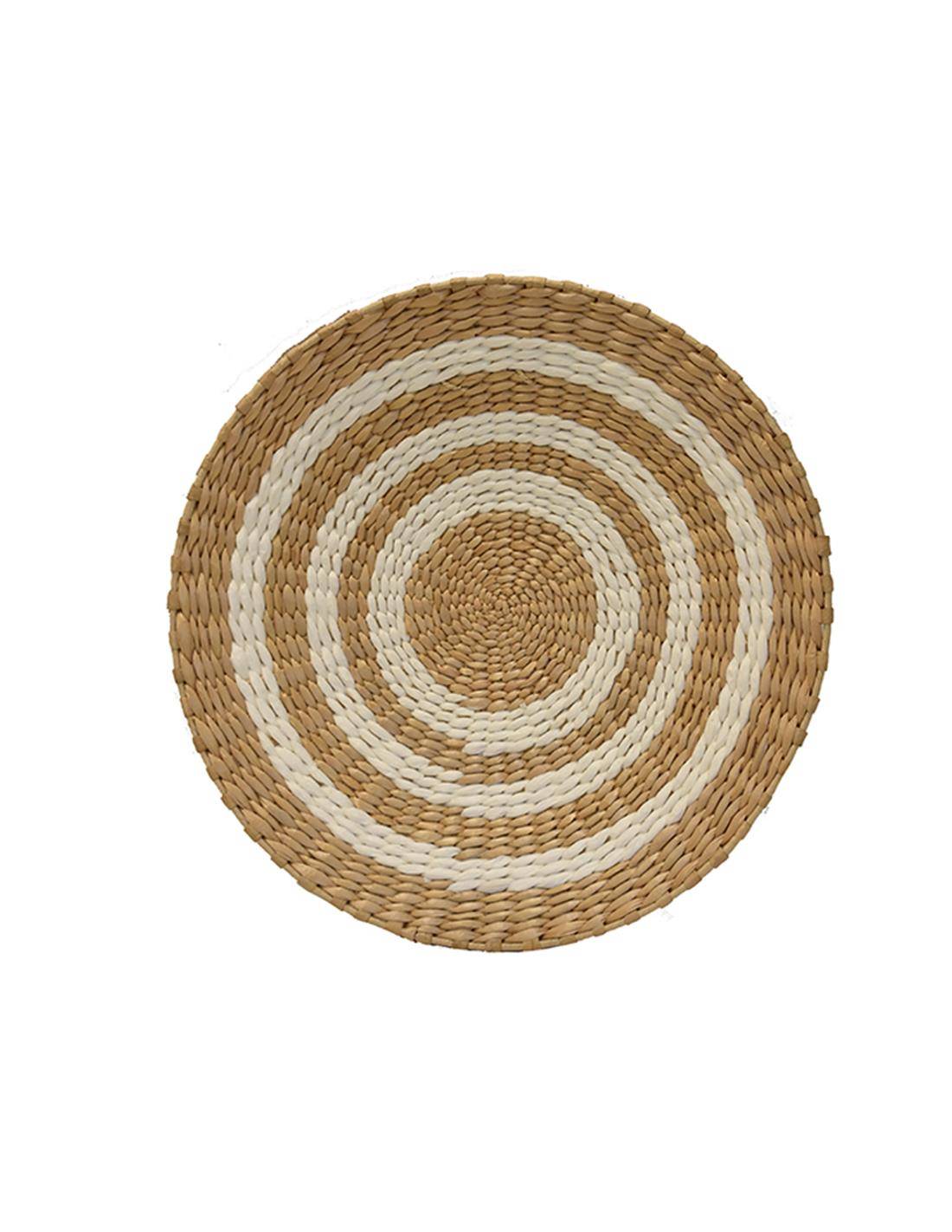 Πιατέλα ψάθινη τοίχου λευκό σχ. Φ40Χ4