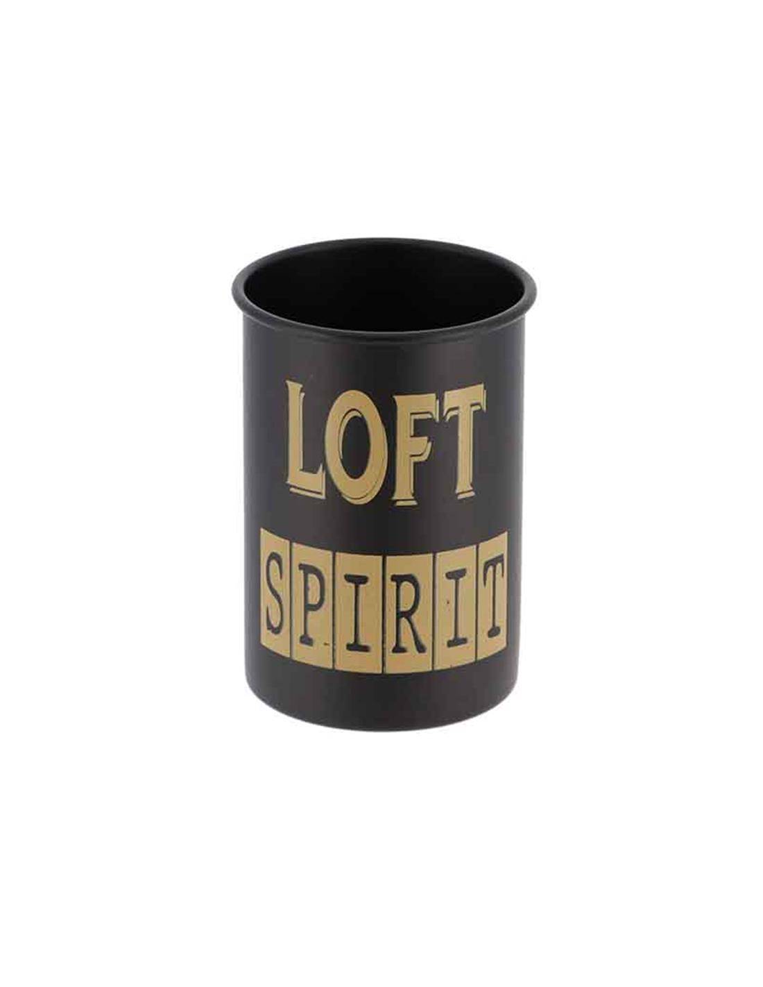 Ποτήρι μπάνιου μεταλ.μαύρο LOFT